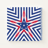 Star of Freedom (Stripe) Notizblock (Rückseite)