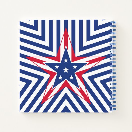 Star of Freedom (Stripe) Notizblock (Rückseite)