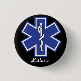 Star of Life EMS EMT - Bearbeitbarer Name Button