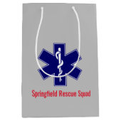 Star of Life, EMT Logo Symbol Mittlere Geschenktüte (Vorderseite)