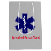 Star of Life, EMT Logo Symbol Mittlere Geschenktüte (Rückseite)