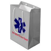 Star of Life, EMT Logo Symbol Mittlere Geschenktüte (Rückseite Schrägansicht)