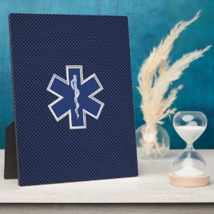 Star of Life Paramedic Emergency Medical Services Fotoplatte