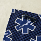 Star of Life Paramedic EMS auf blauem Kohlenstoff- Strandtuch (Beispiel)