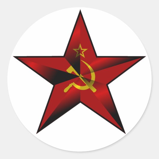 Star_of_the_Soviet_Union Runder Aufkleber (Vorderseite)