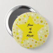 Star of the Week Yellow Star Dot Hintergrund Button (Vorne & Hinten)