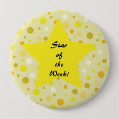 Star of the Week Yellow Star Dot Hintergrund Button (Vorderseite)