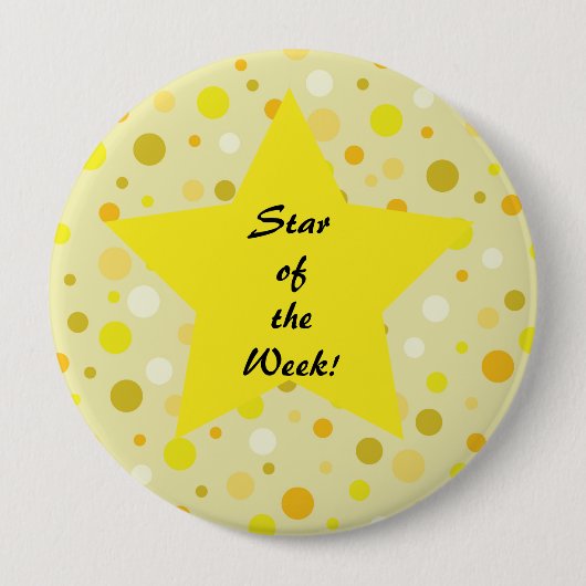 Star of the Week Yellow Star Dot Hintergrund Button (Vorderseite)