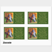 STAR OF WONDER Green Rectangle Stickers (Blatt)