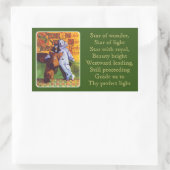 STAR OF WONDER Green Rectangle Stickers (Tasche)