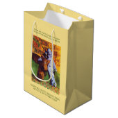 STAR OF WONDER Medium Gift Bag - Gold Mittlere Geschenktüte (Vorderseite Schrägansicht)