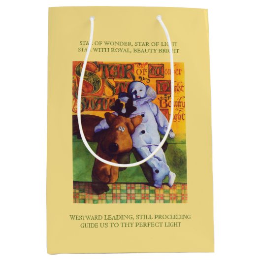 STAR OF WONDER Medium Gift Bag - Gold Mittlere Geschenktüte (Vorderseite)