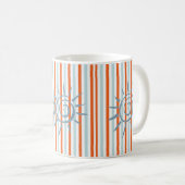 Star Orange Blue Stripe Tasse (VorderseiteRechts)