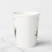 Star Ornament Pine Branch Fauna Frohe Weihnachten Pappbecher (Rechts)