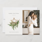 Star Ornament Pine Fauna Foto Frohe Weihnachten (Vorderseite)