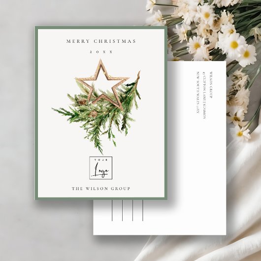 Star Ornament Pine Fauna Logo Frohe Weihnachten