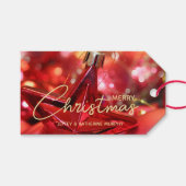 Star Ornament Weihnachten Geschenkanhänger (Vorderseite (Horizontal))