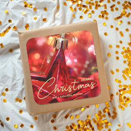 Star Ornament Weihnachten Quadratischer Aufkleber