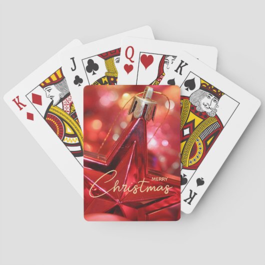 Star Ornament Weihnachten Spielkarten (Rückseite)