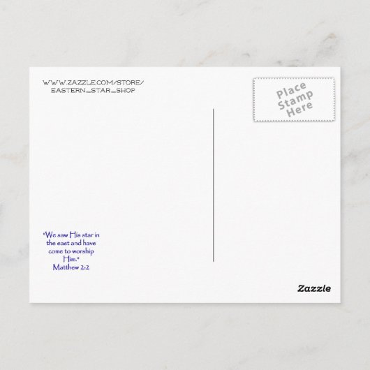 Star Over Bethlehem Postcard Postkarte (Rückseite)