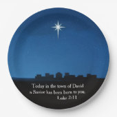 Star over Bethlehem - symbol of the birth of Jesus Pappteller (Vorderseite)