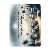 Star Over Stillness Weihnachten Magnet (Vertikal)
