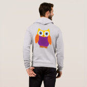 Star Owl - Gelborange Lila Hoodie (Schwarz voll)