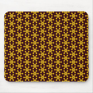 Star Pattern - Amber auf Dunkelbraun Mousepad