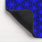 Star Pattern - Blau auf Navy Blue Mousepad (Ecke)