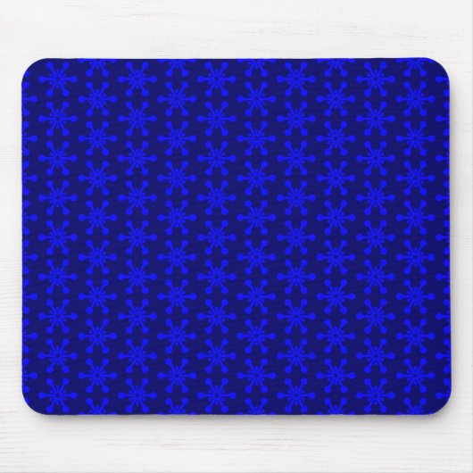 Star Pattern - Blau auf Navy Blue Mousepad (Vorne)