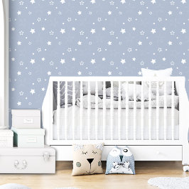 Star Pattern Blue Sky Kinderzimmer Kids Boy Tapete