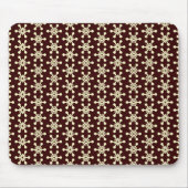 Star Pattern - Creme auf Dunkelbraun Mousepad (Vorne)