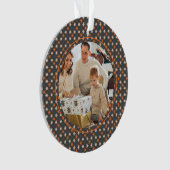 Star Pattern Foto Weihnachten Personalisiert Ornament (Vorderseite)