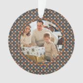 Star Pattern Foto Weihnachten Personalisiert Ornament (Vorderseite)