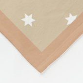 Star pattern gnome blue beige name fleecedecke (Ecke)