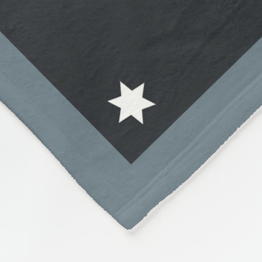 Star pattern gnome blue beige name fleecedecke (Ecke)