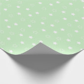 Star Pattern Green Wrapping Paper Roll Geschenkpapier (Ecke)