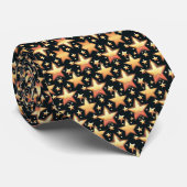 Star Pattern Neck Tie Krawatte (Gerollt)