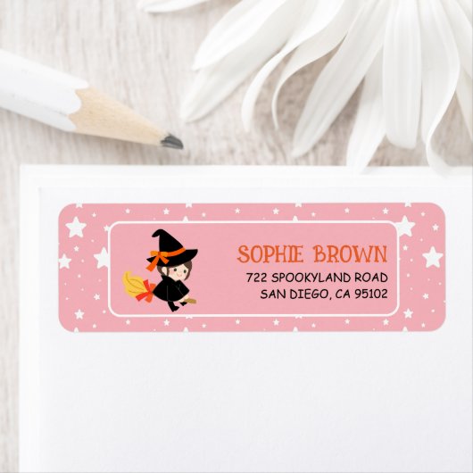 Star Pattern Niedlich Hexenkraut Halloween Rücksen (Insitu)