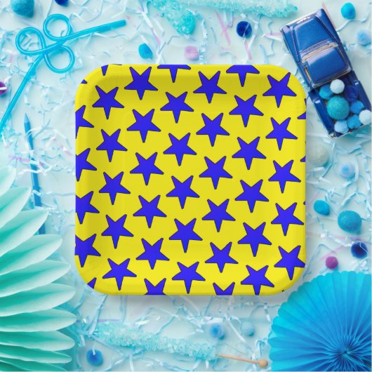 Star Pattern Pappteller (Party)