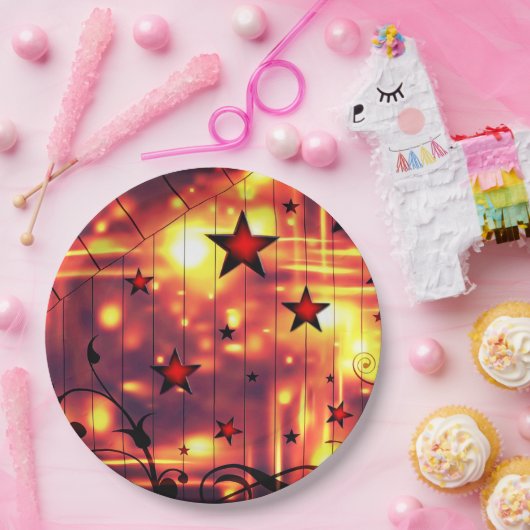 Star Pattern Pappteller (Party)