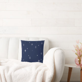 Star Pattern Pillow - Blau Kissen