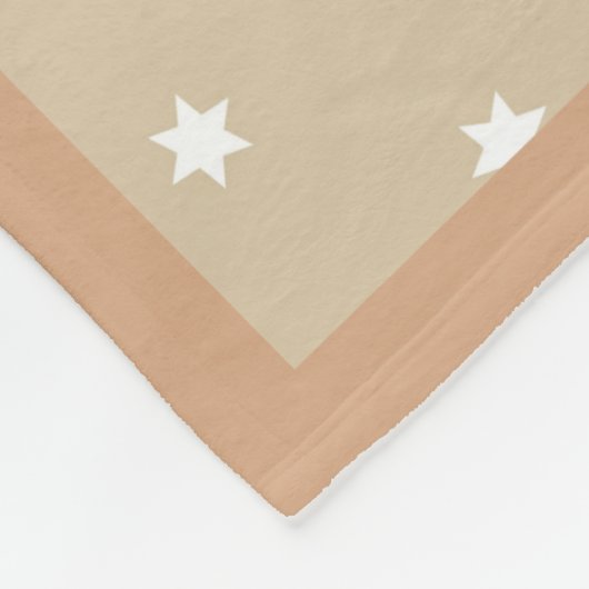 Star pattern reindeer snowman blue beige name fleecedecke (Ecke)