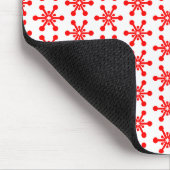 Star Pattern - Rot auf Weiß Mousepad (Ecke)