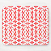 Star Pattern - Rot auf Weiß Mousepad (Vorne)