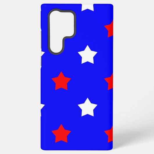 Star Pattern Rot Weiß und Blau Samsung Galaxy Hülle (Rückseite)