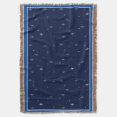 Star Pattern Throw Blanket - Blau Decke (Vorderseite Vertikal)