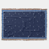 Star Pattern Throw Blanket - Blau Decke (Vorderseite)