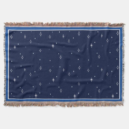 Star Pattern Throw Blanket - Blau Decke (Vorderseite)