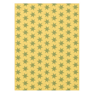 Star Pattern Trending Colors Gold Green Yellow Tischdecke